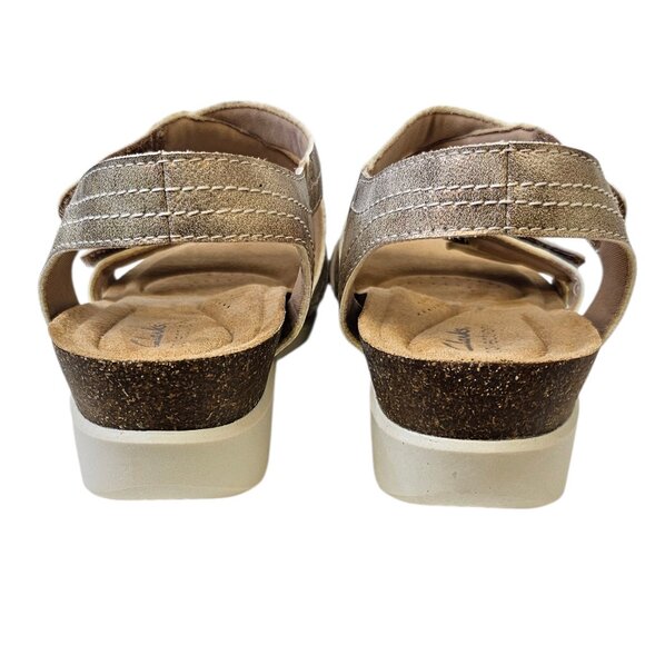 Clarks Collection Calenne Clara Sandals, Comfort, Bronze Metallic, Womens 7.5 - Picture 5 of 8